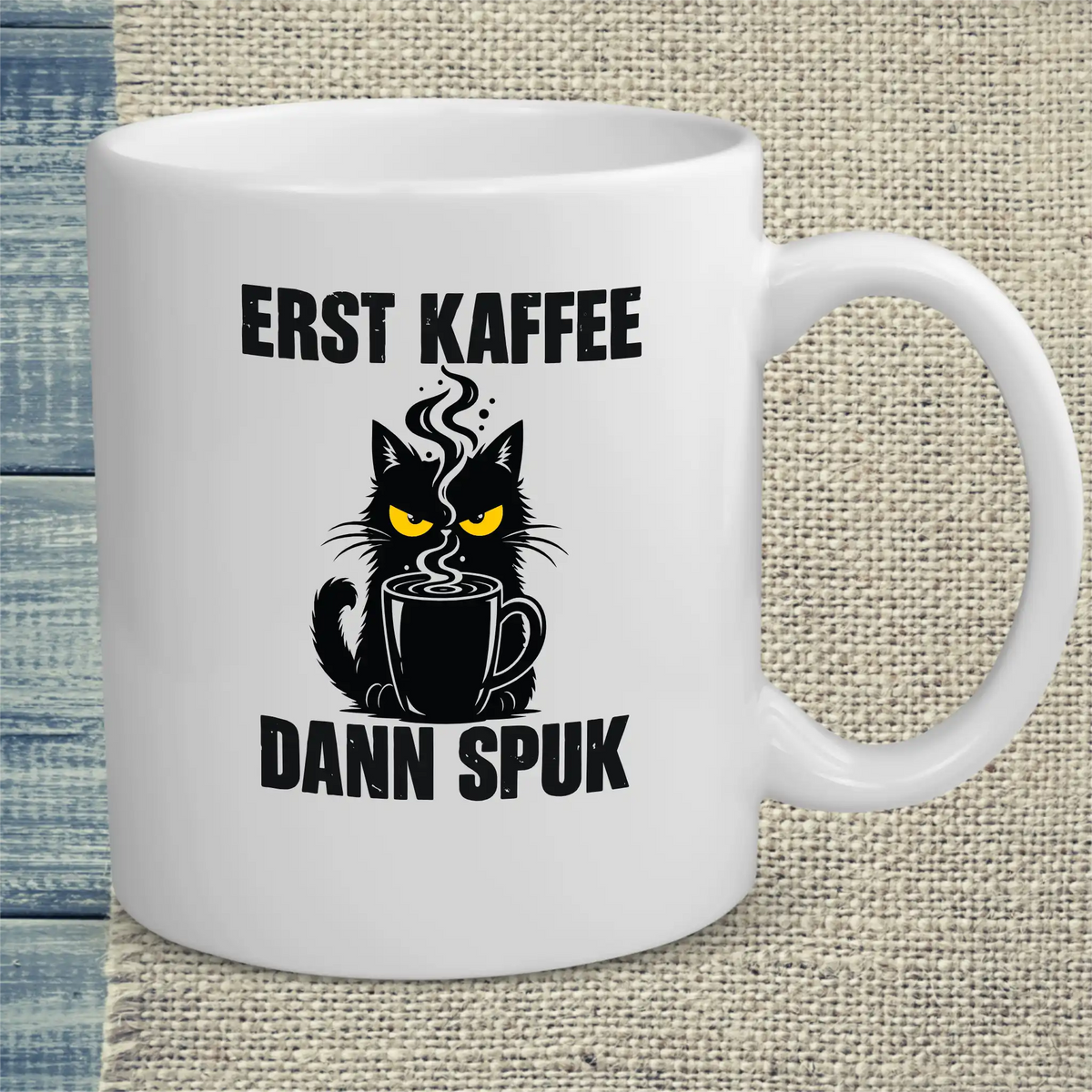 Tasse 325ml - Kaffee dann Spuk - Katze & Kaffee, Halloween