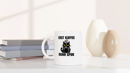 Tasse 325ml - Kaffee dann Spuk - Katze & Kaffee, Halloween