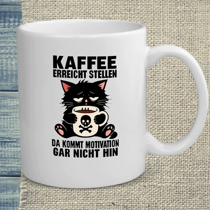 Tasse 325ml - Kaffee erreicht Stellen - Katze & Kaffee