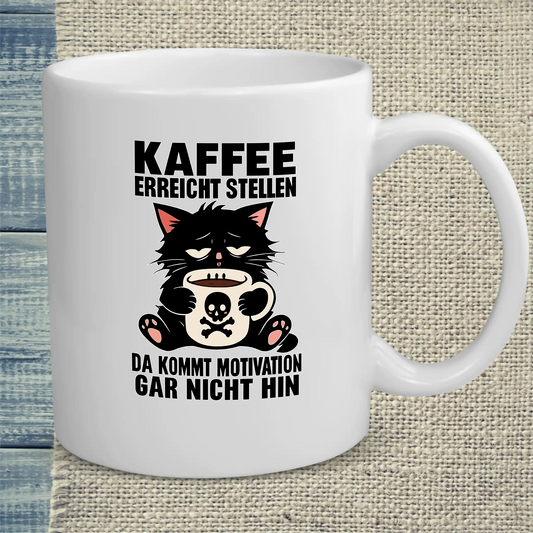 Tasse 325ml - Kaffee erreicht Stellen - Katze & Kaffee