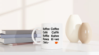 Tasse 325ml - Kaffee in 9 Sprachen - Kaffee