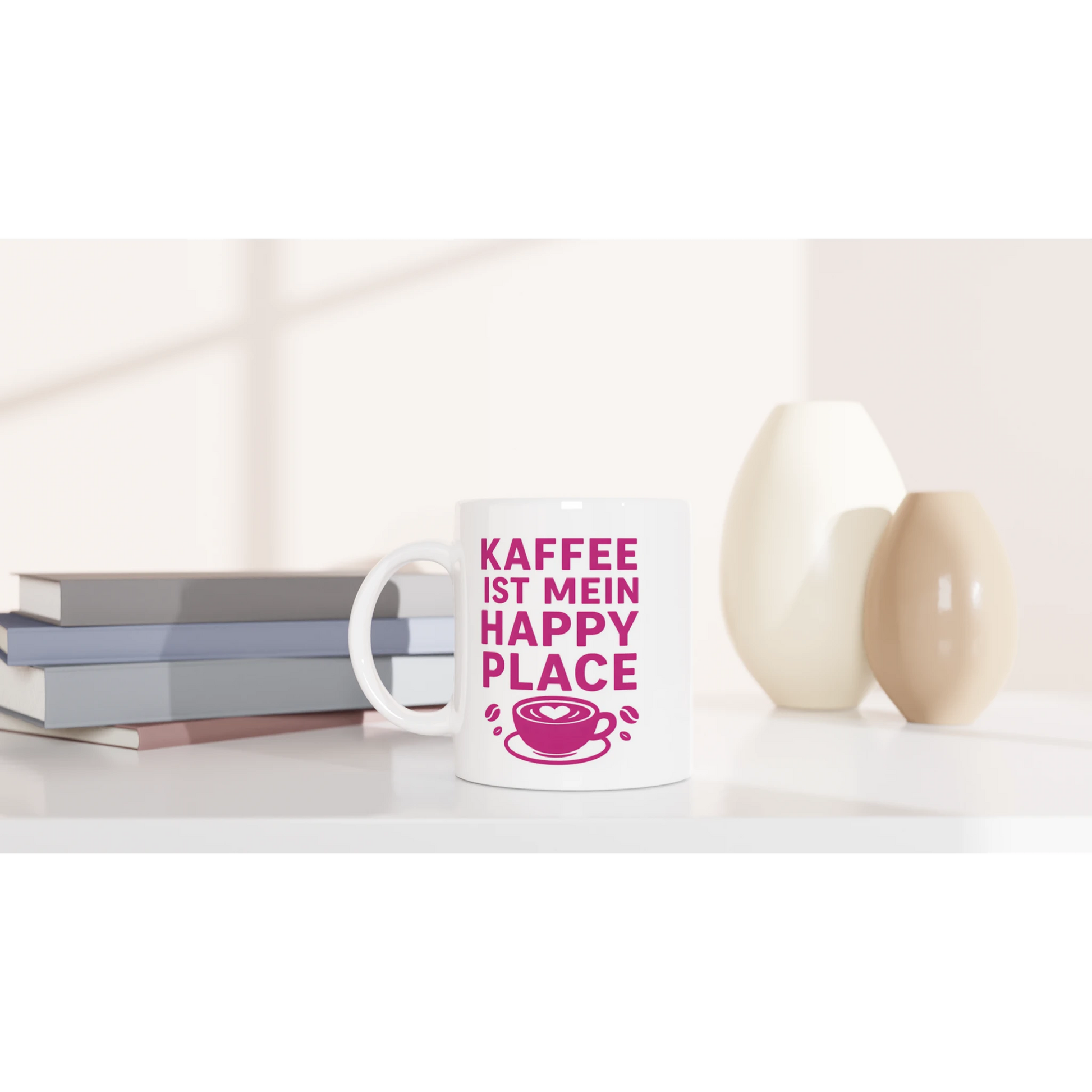 Tasse 325ml - Kaffee ist mein Happy Place - Kaffee