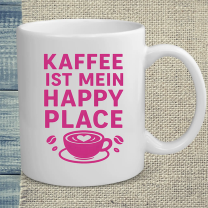Tasse 325ml - Kaffee ist mein Happy Place - Kaffee