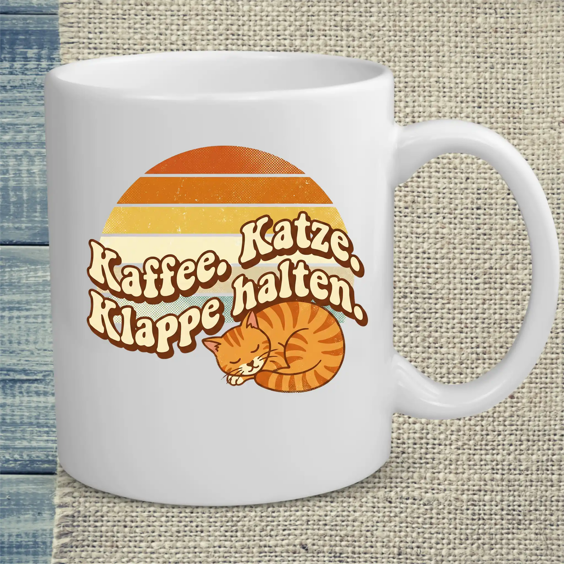 Tasse 325ml -  Kaffee. Katze. Klappe halten. - Katze & Kaffee
