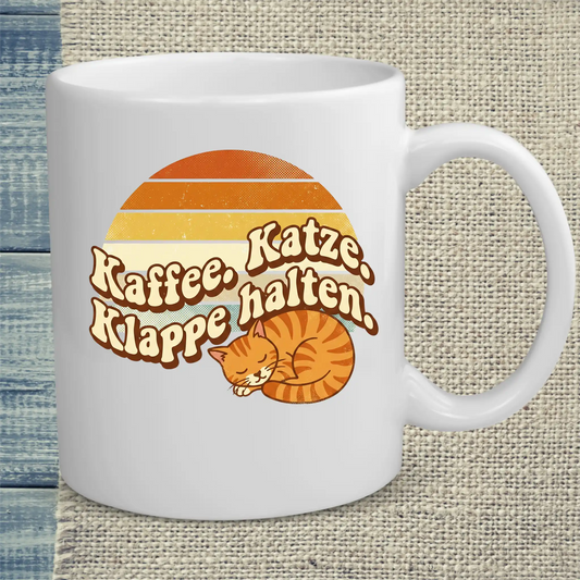 Tasse 325ml -  Kaffee. Katze. Klappe halten. - Katze & Kaffee