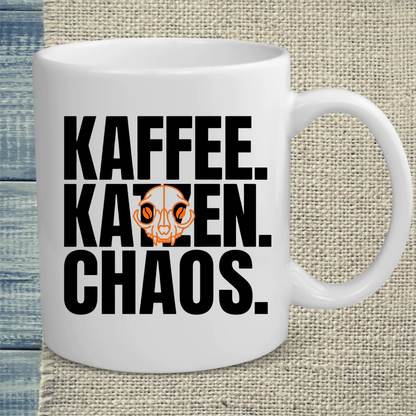 Tasse 325ml - Kaffee. Katzen. Chaos - Katze & Kaffee