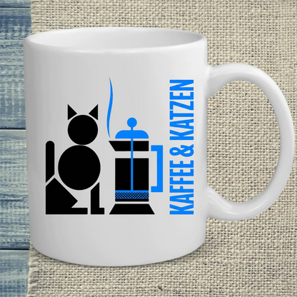 Tasse 325ml - Kaffee & Katzen - Katze & Kaffee