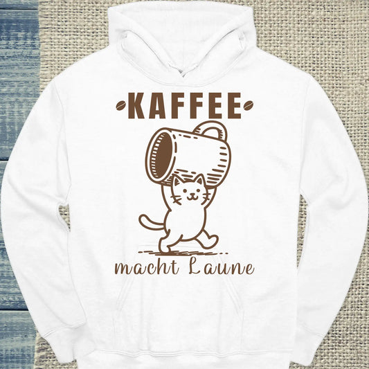 Tasse 325ml - Kaffee macht Laune - Katze & Kaffee Weiß