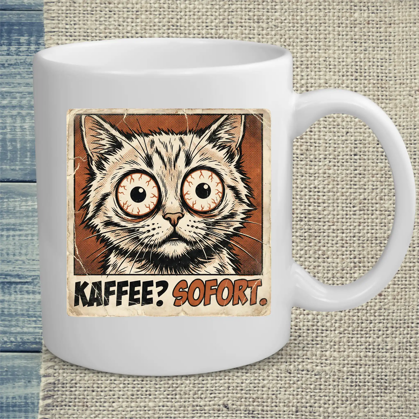 Tasse 325ml - Kaffee? Sofort - Katze & Kaffee