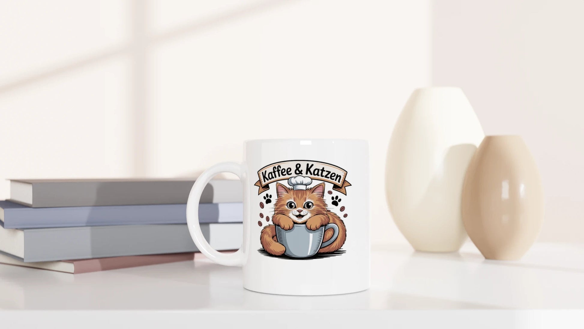 Tasse 325ml - Kaffee und Katzen - Katze & Kaffee