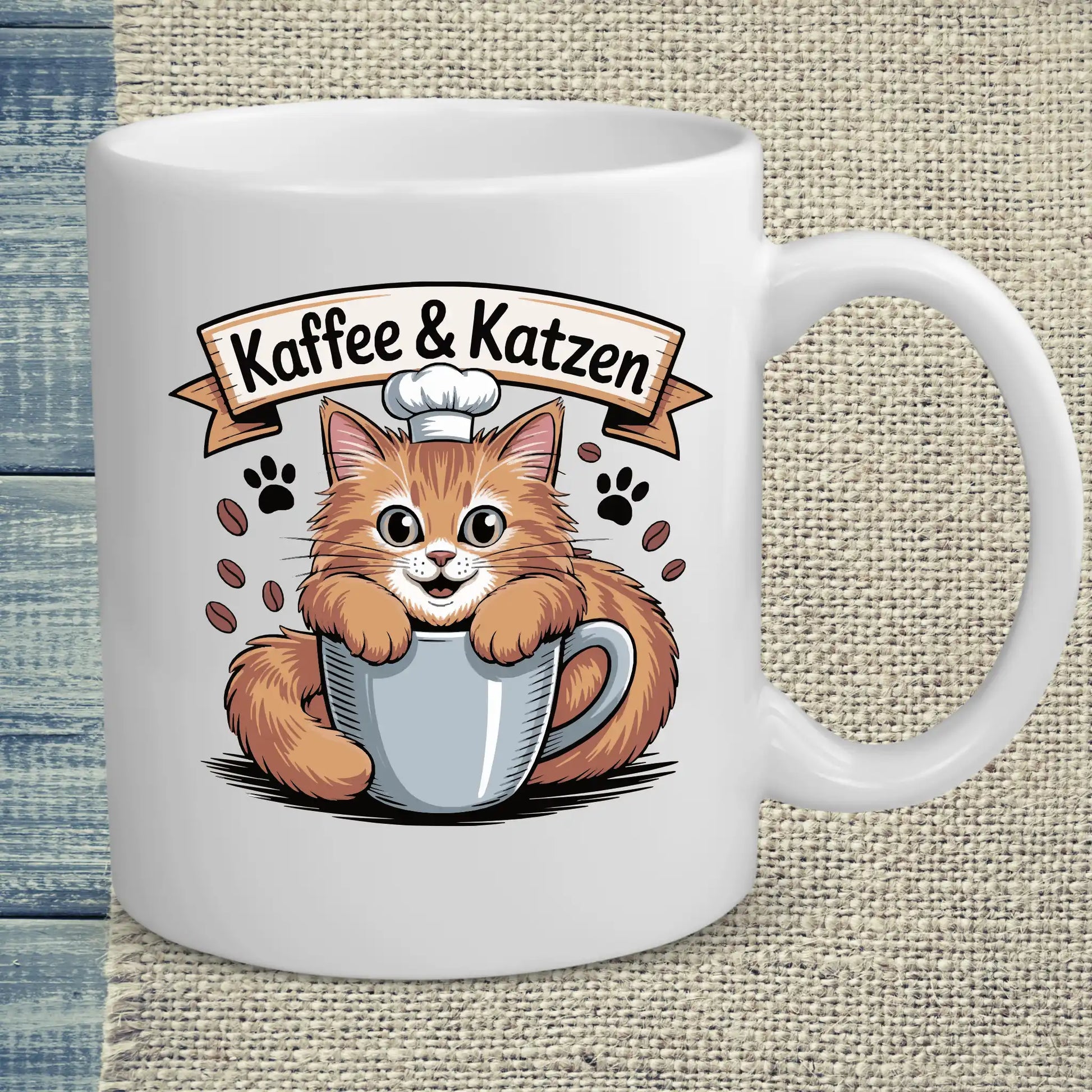 Tasse 325ml - Kaffee und Katzen - Katze & Kaffee