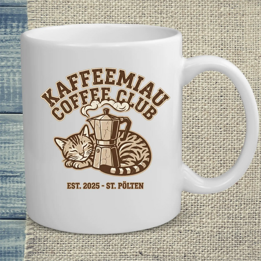 Tasse 325ml - KaffeeMiau Coffee Club - Katze, Kaffee, KaffeeMiau