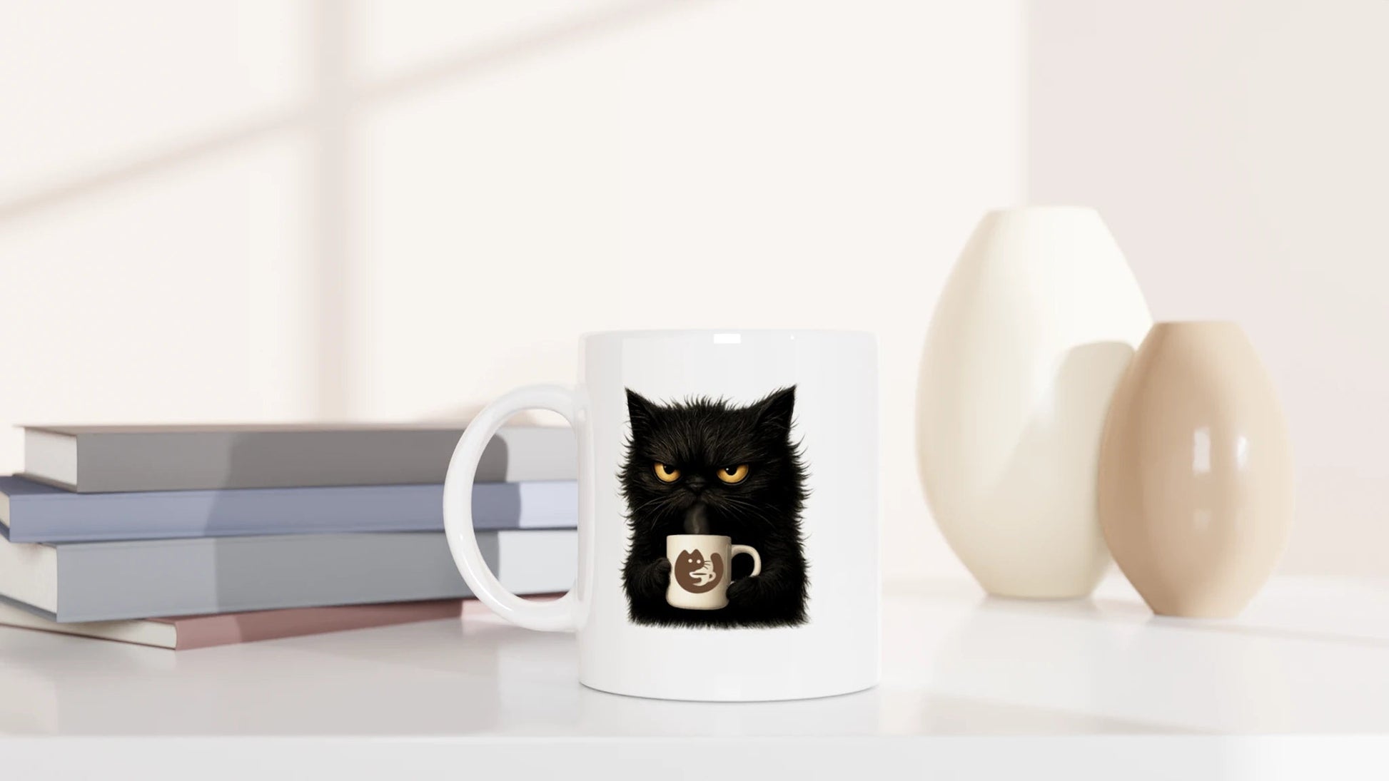 Tasse 325ml - KaffeeMiau Katze - Katze & Kaffee, KaffeeMiau