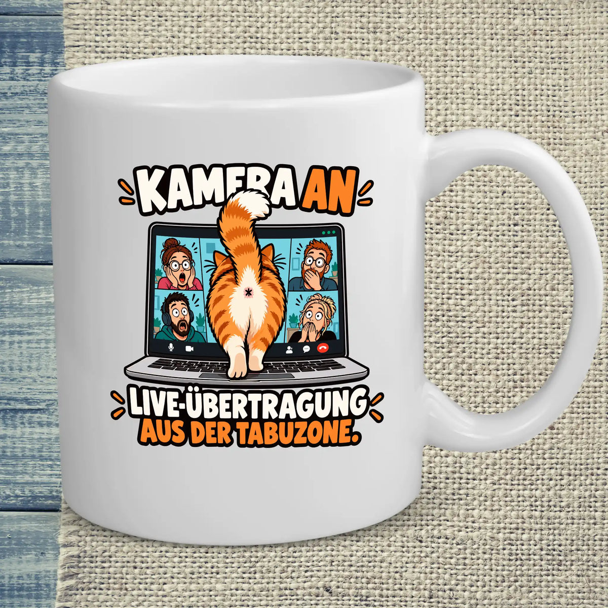 Tasse 325ml - Kamera an - Katze