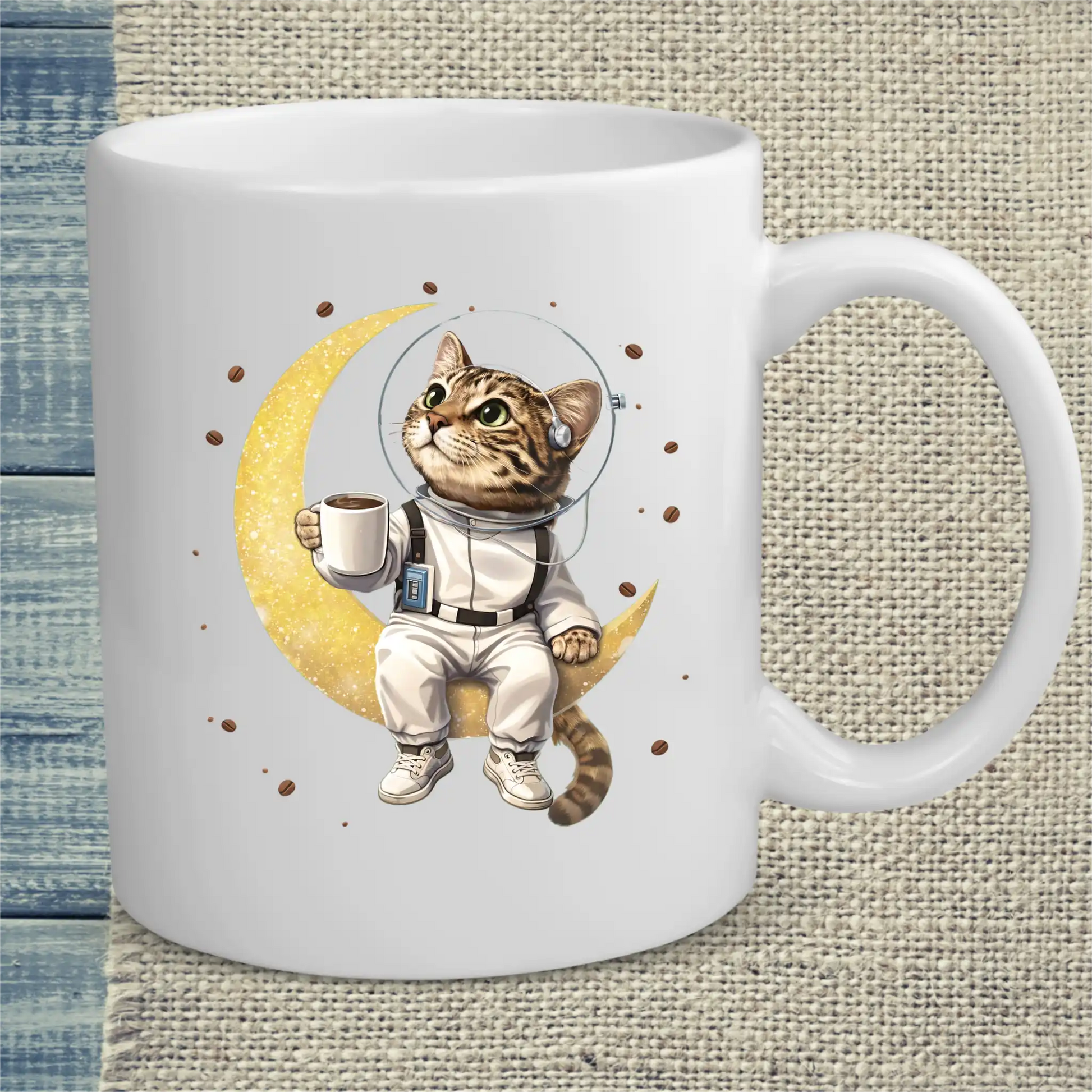 Tasse 325ml - Katze am Mond - Katze