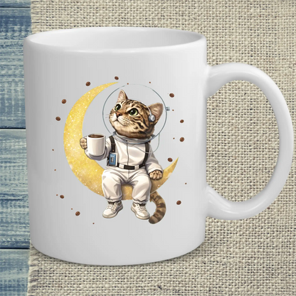 Tasse 325ml - Katze am Mond - Katze