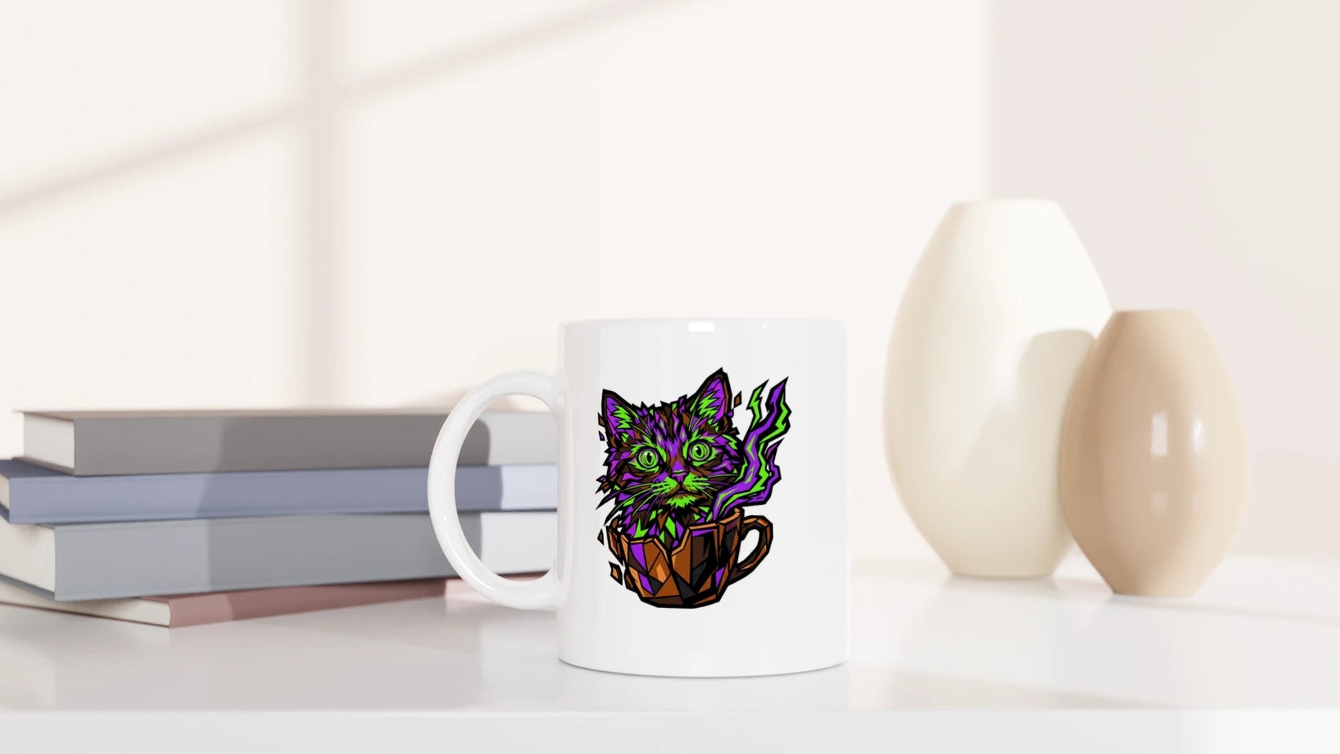 Tasse 325ml - Katze im Kaffee - Katze