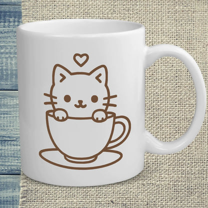 Tasse 325ml - Katze in Tasse - Katze & Kaffee