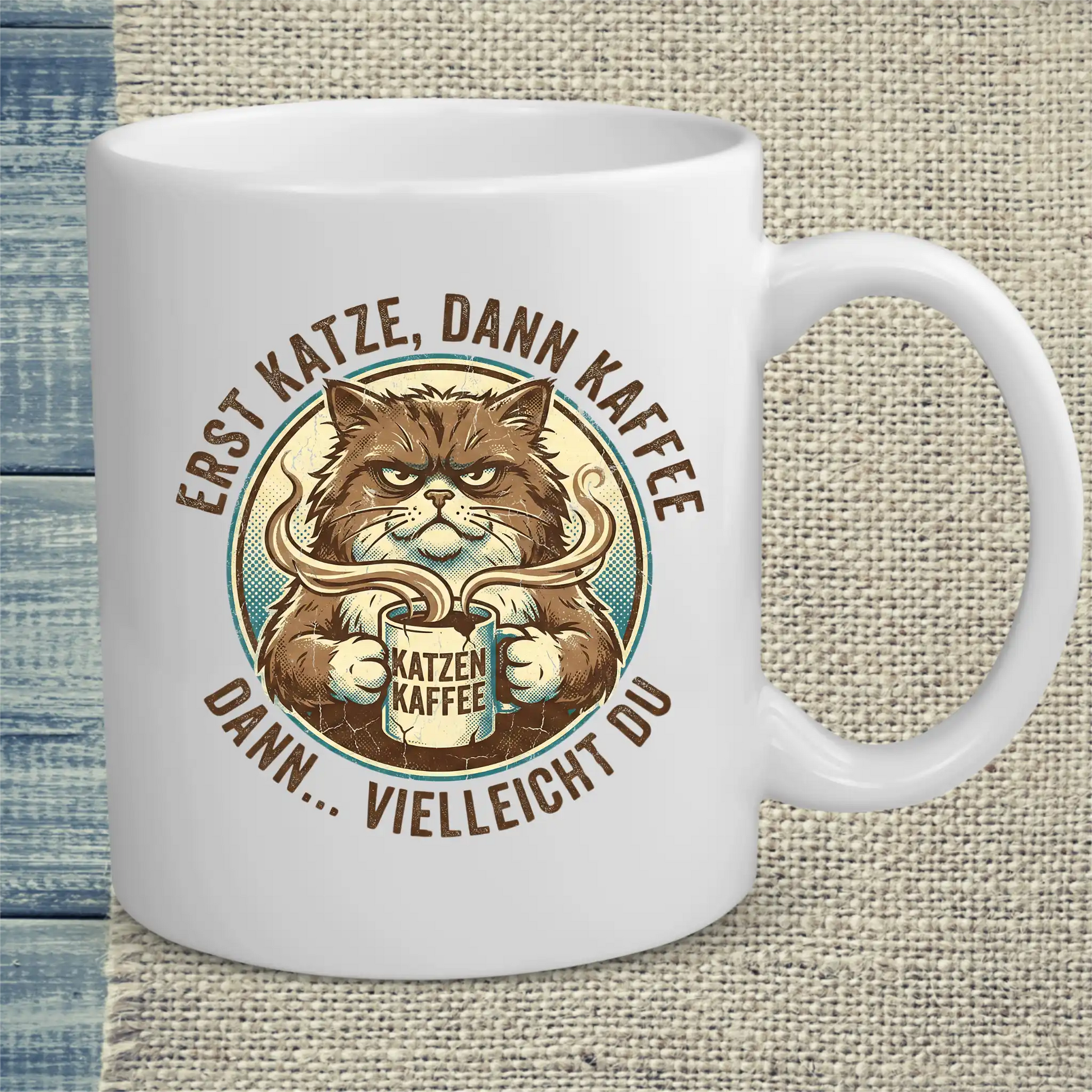 Tasse 325ml - Katze Kaffee Du - Katze & Kaffee