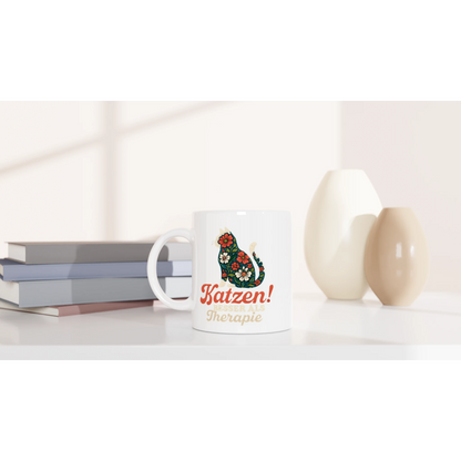 Tasse 325ml - Katzen! Besser als Therapie - Katze