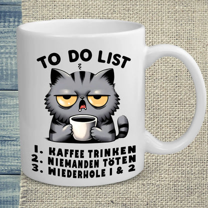 Tasse 325ml - Katzen - Kaffee to do List - Katze & Kaffee