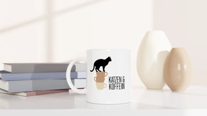 Tasse 325ml - Katzen & Koffein - Katze & Kaffee