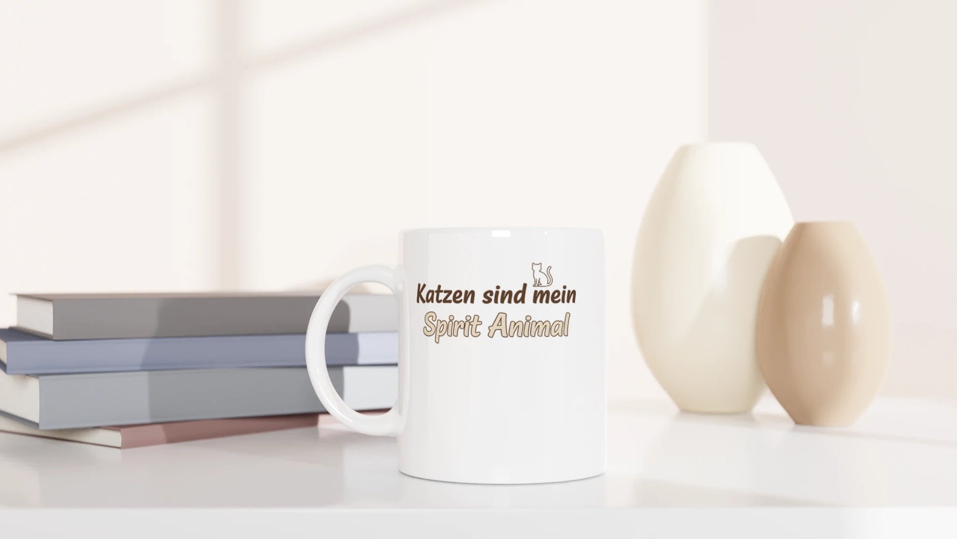 Tasse 325ml - Katzen sind mein Spirit Animal - Simple - Katze