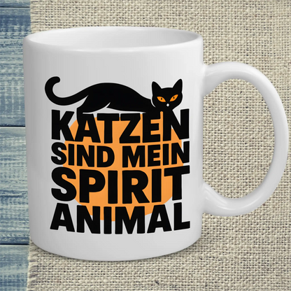 Tasse 325ml - Katzen sind mein Spirit Animal - Katze