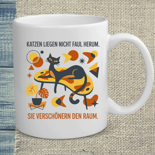 Tasse 325ml - Katzen verschönern den Raum - Katze