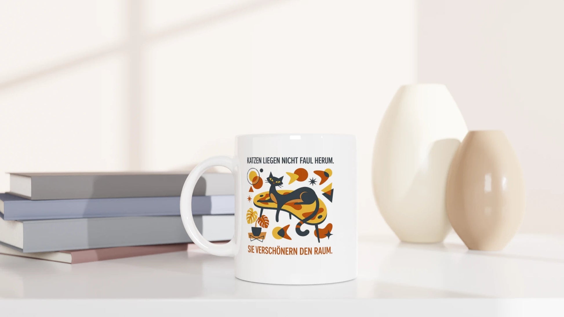 Tasse 325ml - Katzen verschönern den Raum - Katze