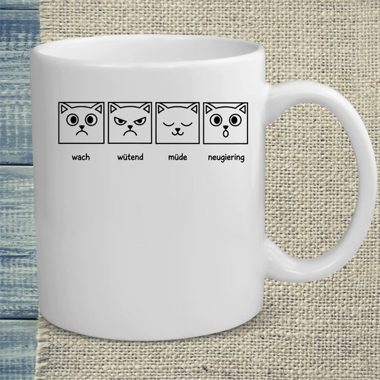 Tasse 325ml - Katzengesichter - Katze