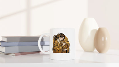 Tasse 325ml - Klimt Cat Lady - Katze & Kaffee, Kunst