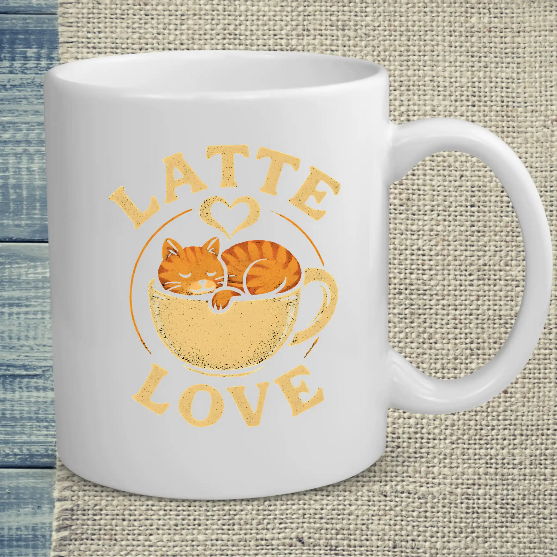 Tasse 325ml - Latte Love - Katze & Kaffee