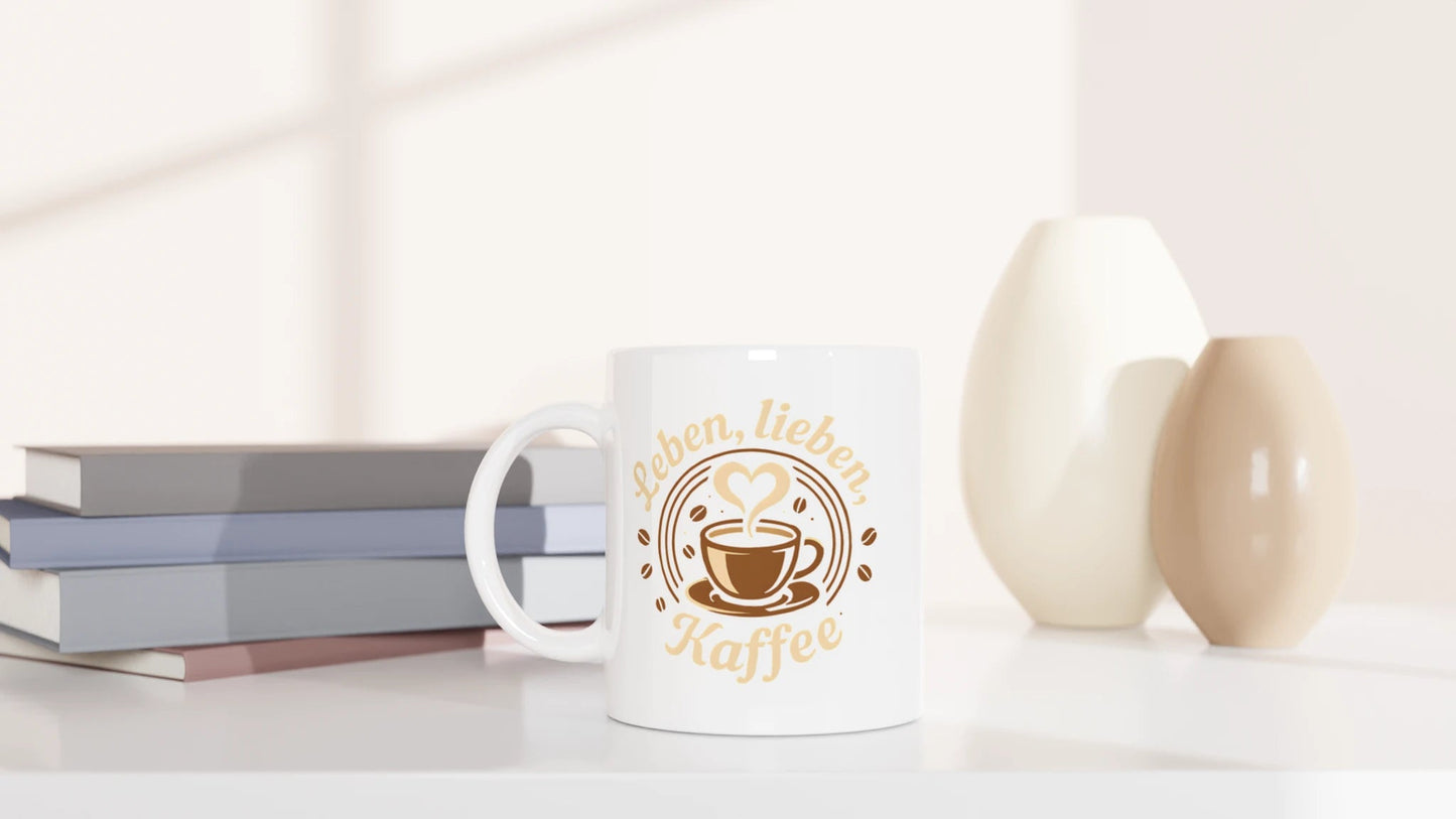Tasse 325ml - Leben, lieben, Kaffee - Kaffee