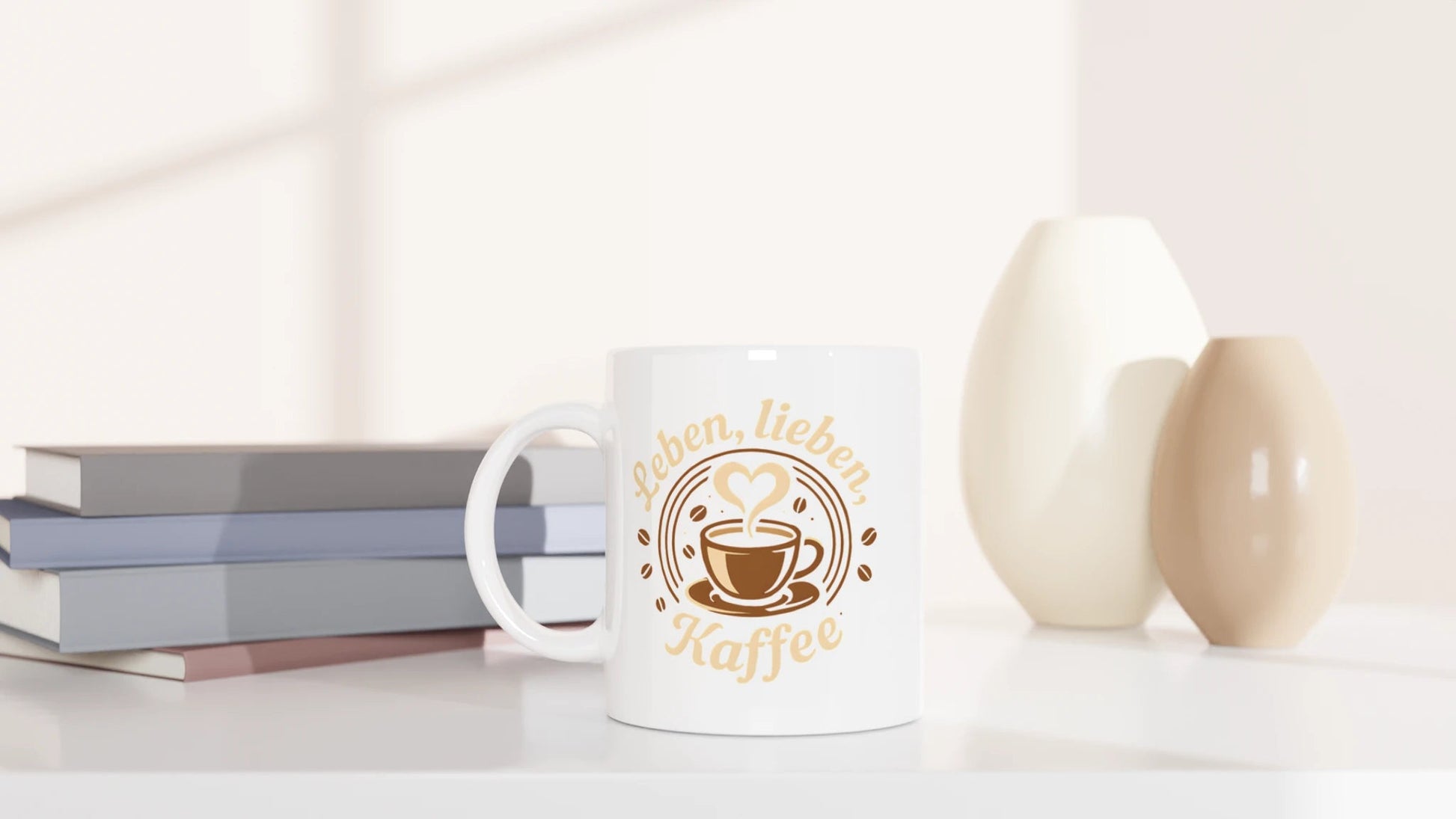 Tasse 325ml - Leben, lieben, Kaffee - Kaffee