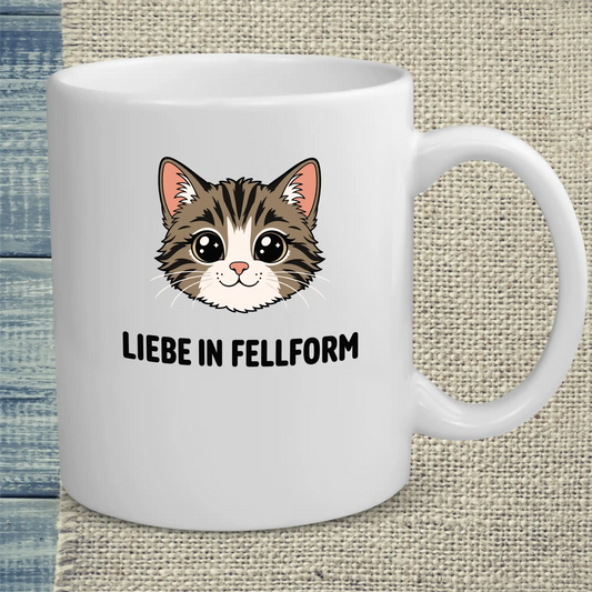 Tasse 325ml - Liebe in Fellform - Katze