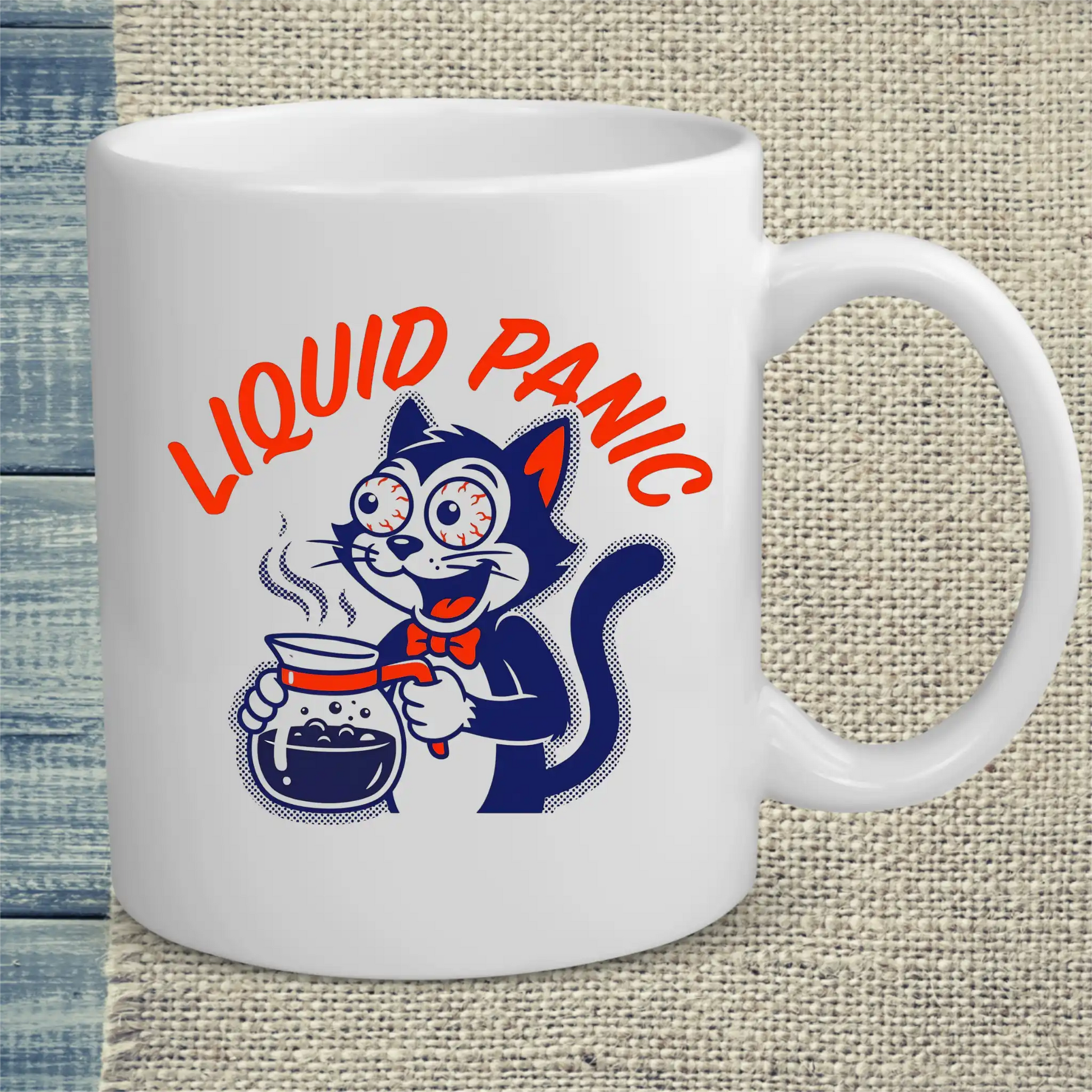 Tasse 325ml - Liquid Panic - Katze & Kaffee