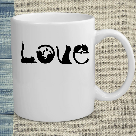 Tasse 325ml - Love - Katzen - Katze