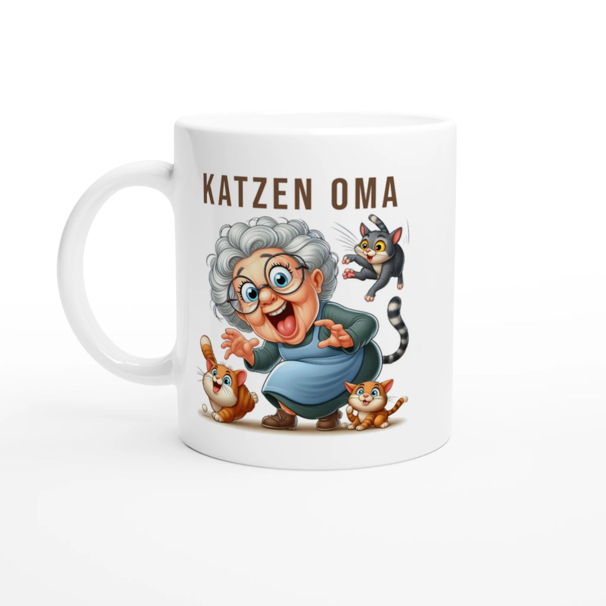 Tasse 325ml - Lustige Katzen Oma - Kaffee, Cat Lady