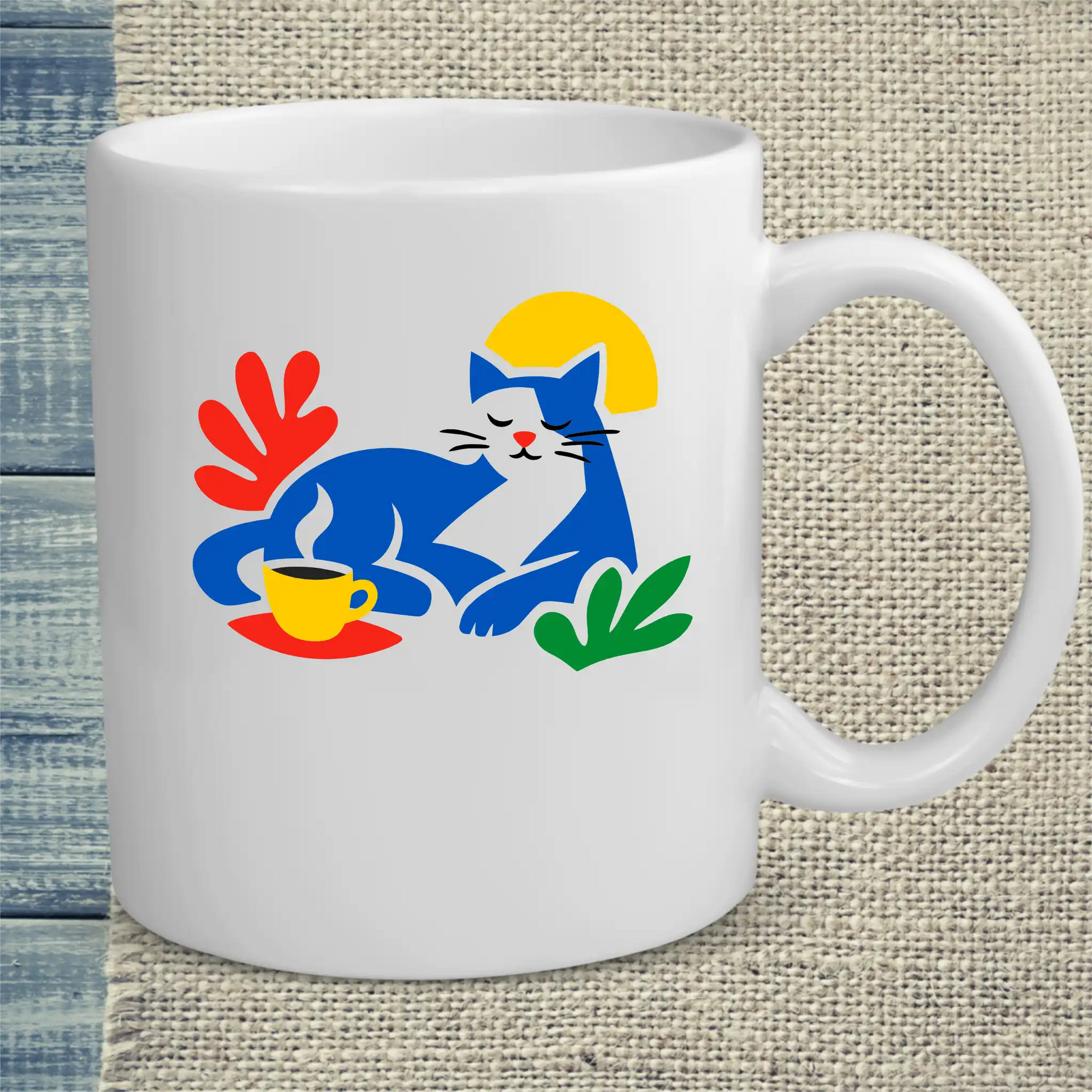 Tasse 325ml - Matisse Katze mit Kaffee - Katze & Kaffee