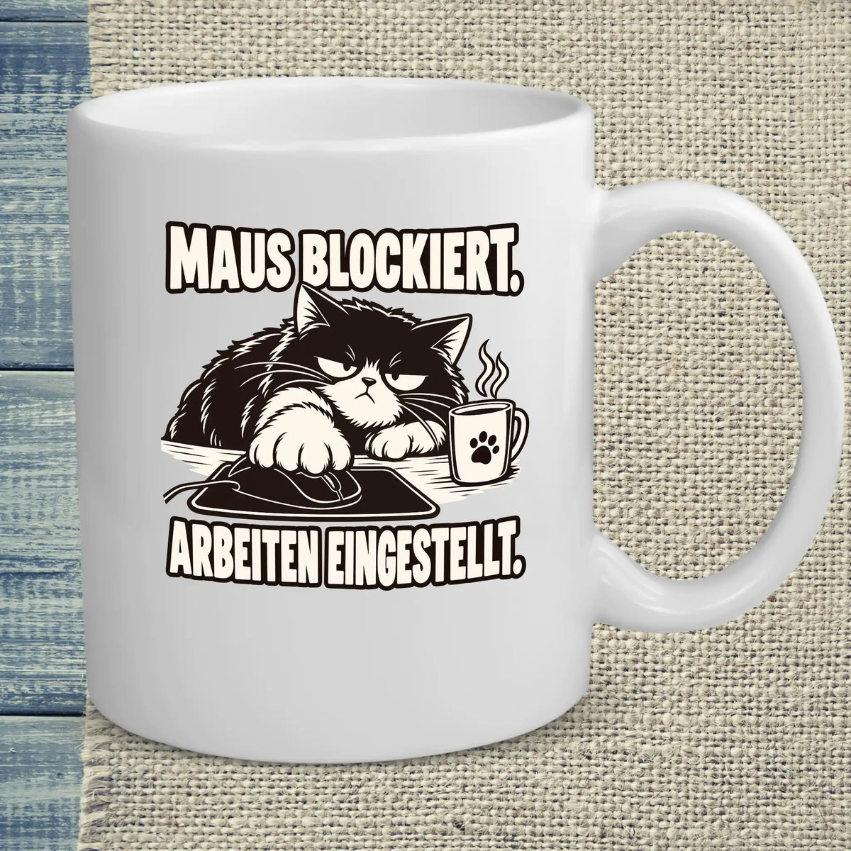Tasse 325ml - Maus Blockiert - Katze & Kaffee