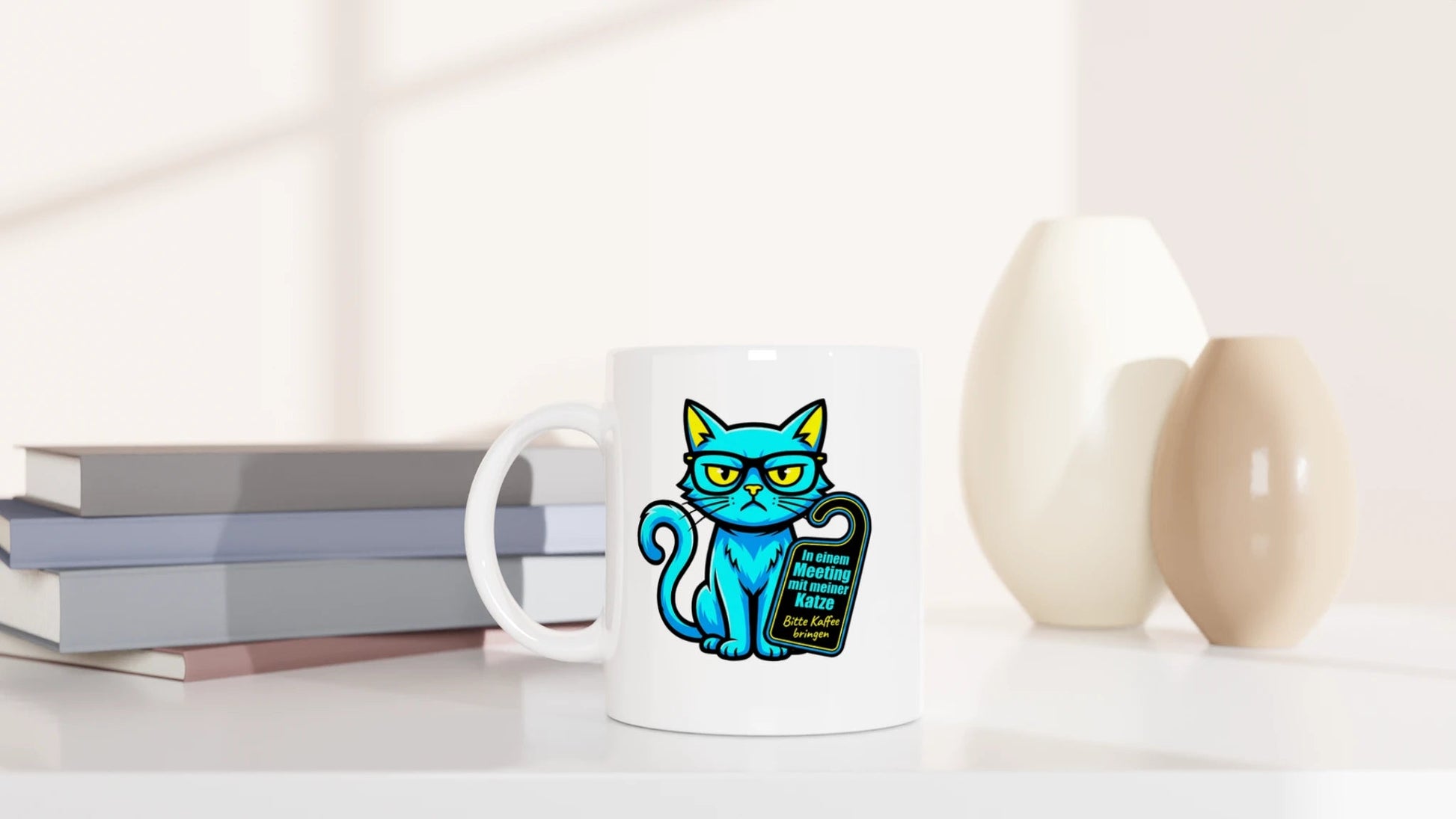 Tasse 325ml - Meeting - Katze & Kaffee