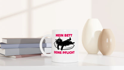 Tasse 325ml - Mein Bett, deine Pflicht - Katze