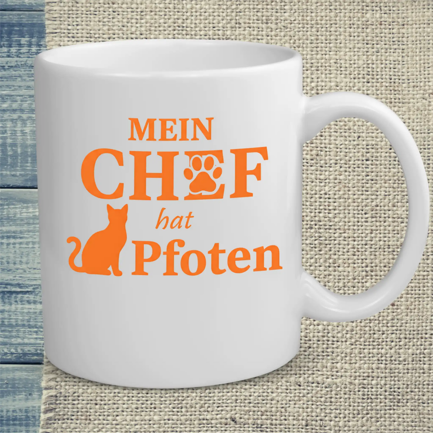 Tasse 325ml - Mein Chef hat Pfoten - Katze