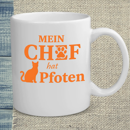Tasse 325ml - Mein Chef hat Pfoten - Katze