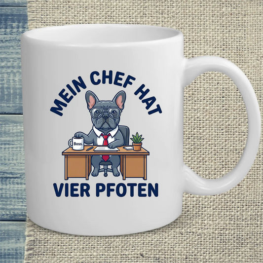 Tasse 325ml - Mein Chef hat vier Pfoten - Katze