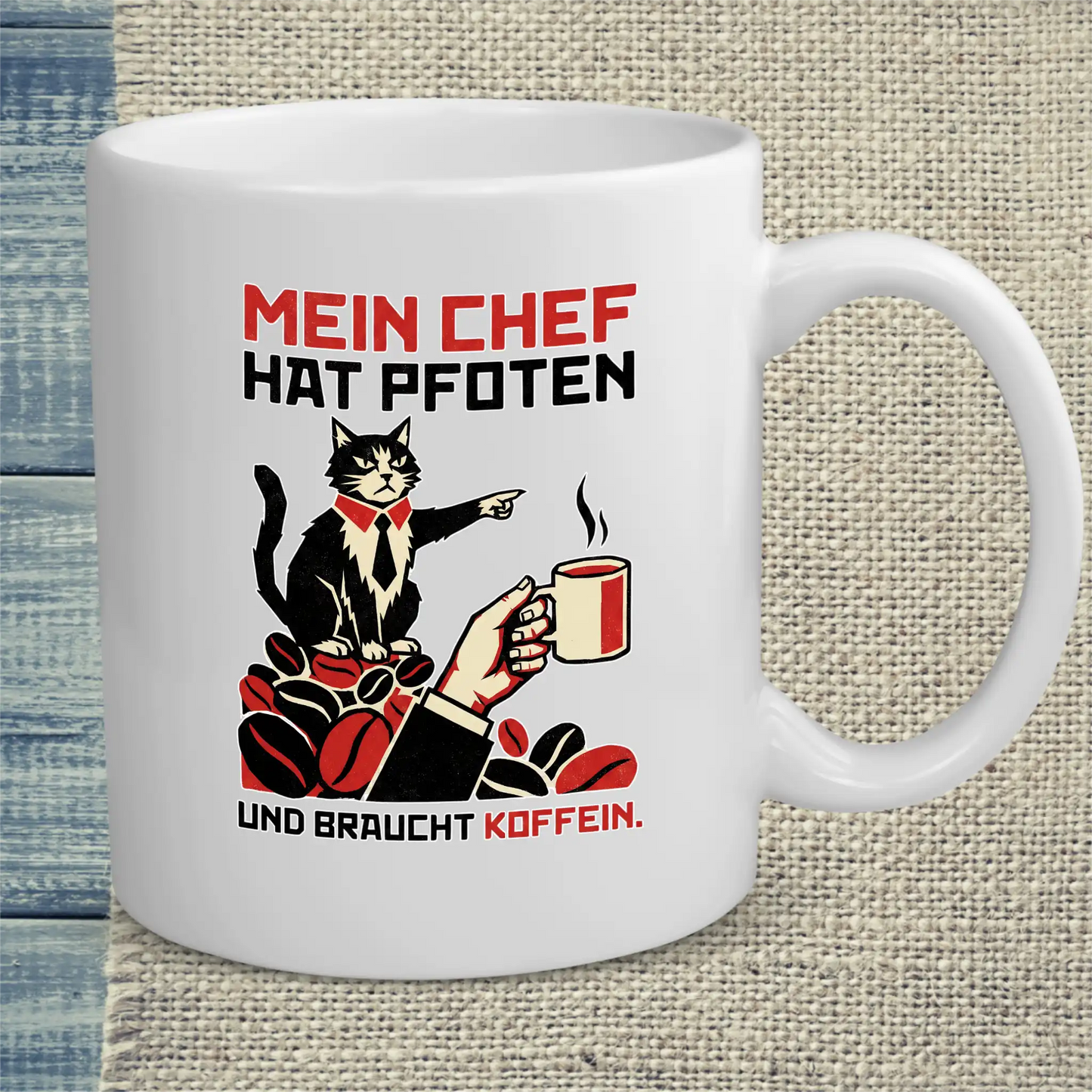 Tasse 325ml - Mein Chef - Katze & Kaffee