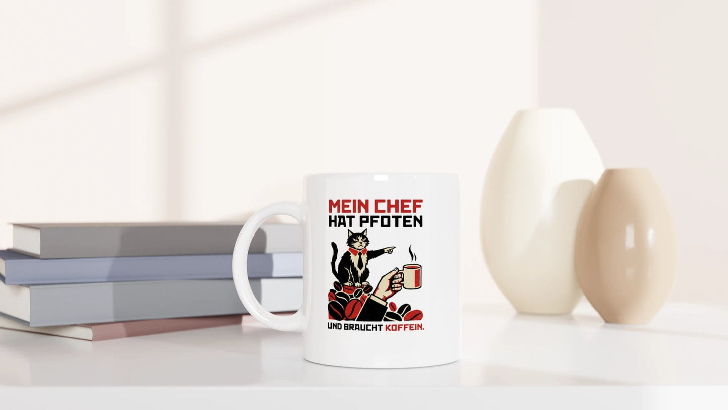 Tasse 325ml - Mein Chef - Katze & Kaffee