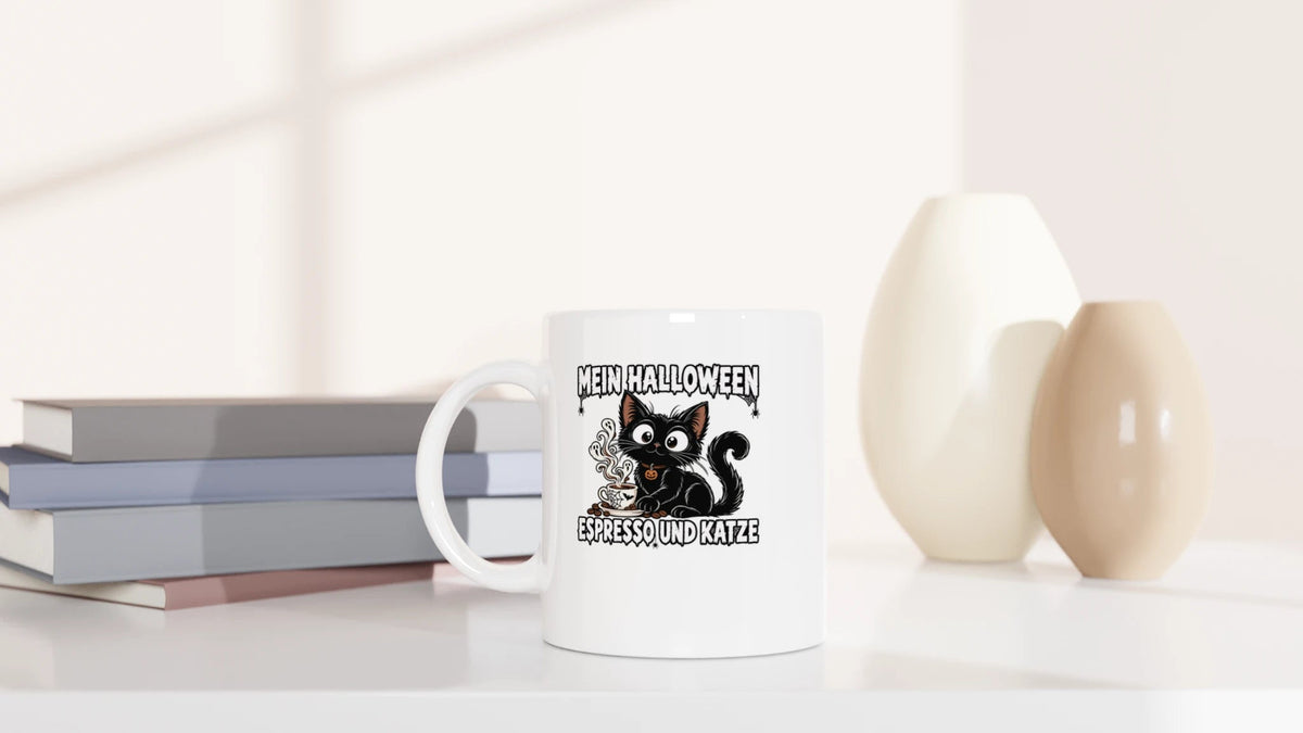 Tasse 325ml - Mein Halloween - Katze & Kaffee, Halloween