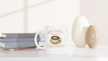 Tasse 325ml - Mein Happy Place: Cappuccino. - Kaffee